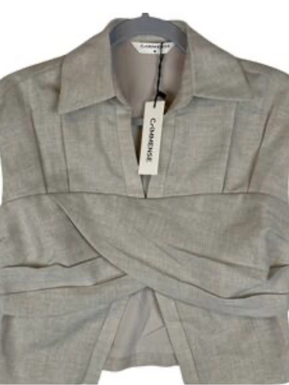 Commence NWT Sleeveless Cross-Front Crop Top - Picture 9 of 12